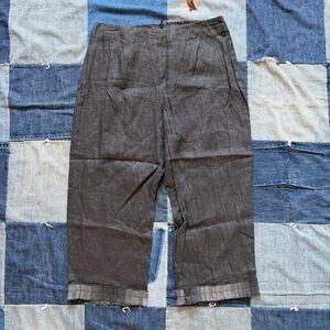 vintage Rialto Joy Perrera capri pants grey ribbon ruffle hem lightweight size S